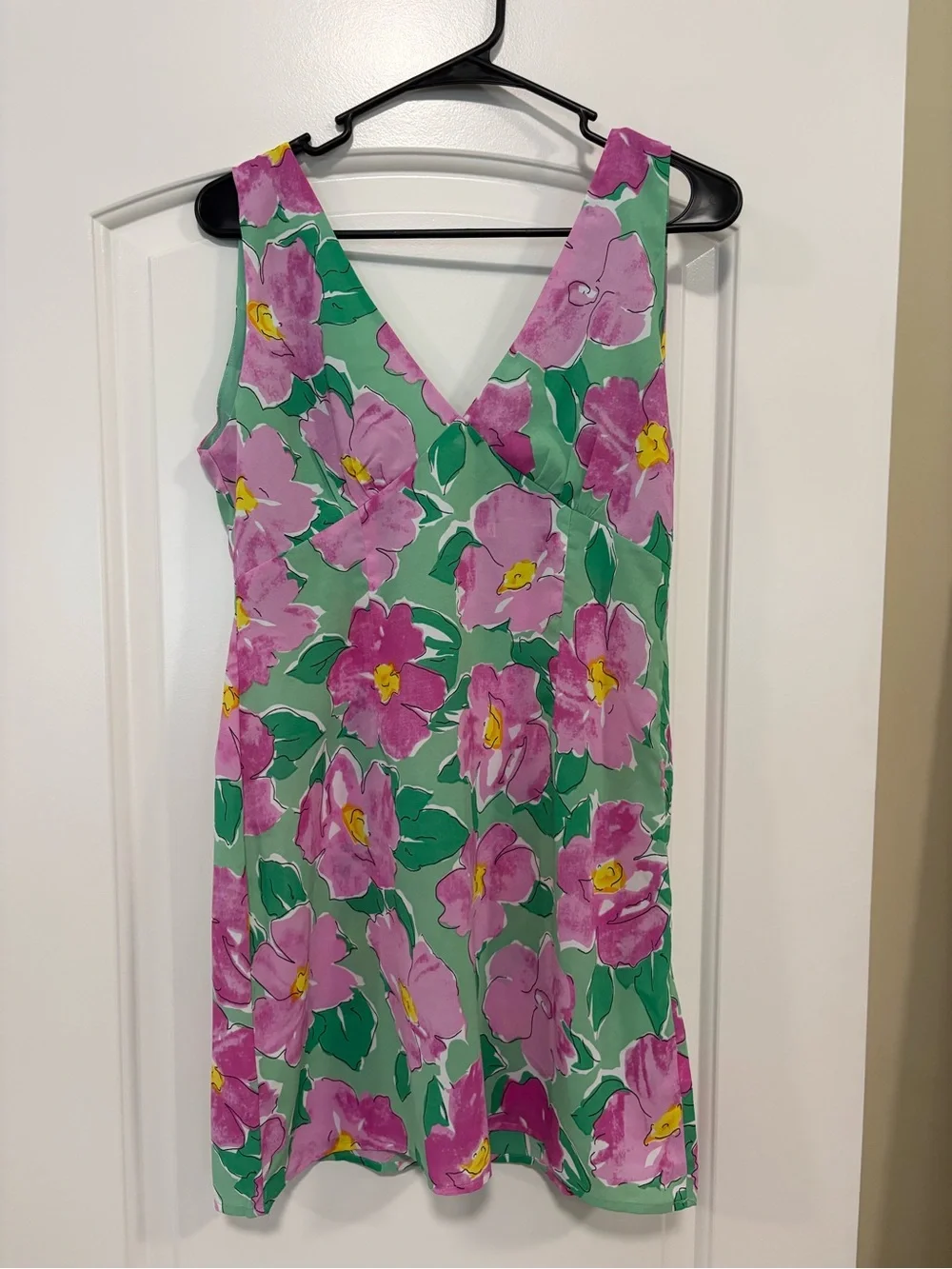 Princess Polly Quincy Mini Dress in Green/Pink Floral - Picture 5 of 8